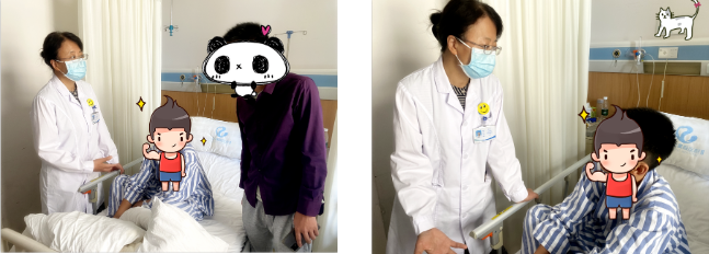 李明红主任再三叮嘱小杨术后注意事项