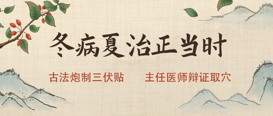 冬病夏治趁热打“贴”|古法炮制，主任医师辨证